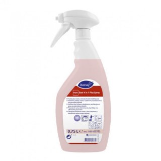 Taski Sani Plus Spray, 4 in 1: detergent dezinfectant, detartrant și dezodorizant pentru grupuri sanitare, 750 ml